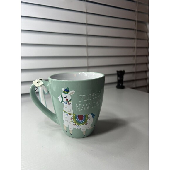 Sheffield Home Fleece Navidad Llama Mug Coffee Cup Holiday Christmas Ceramic - Picture 1 of 4